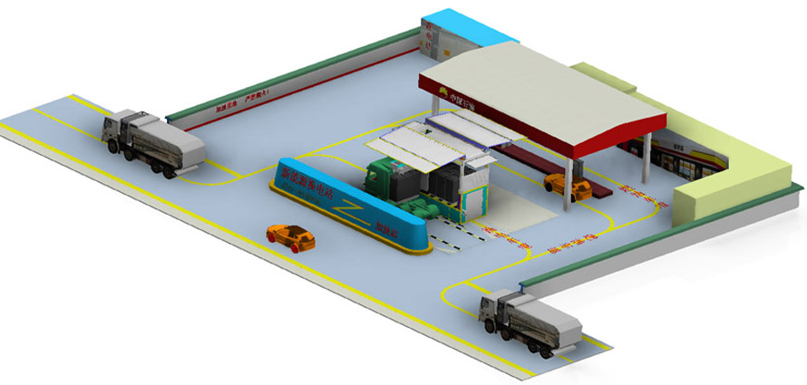 加油充換電綜合補(bǔ)能站